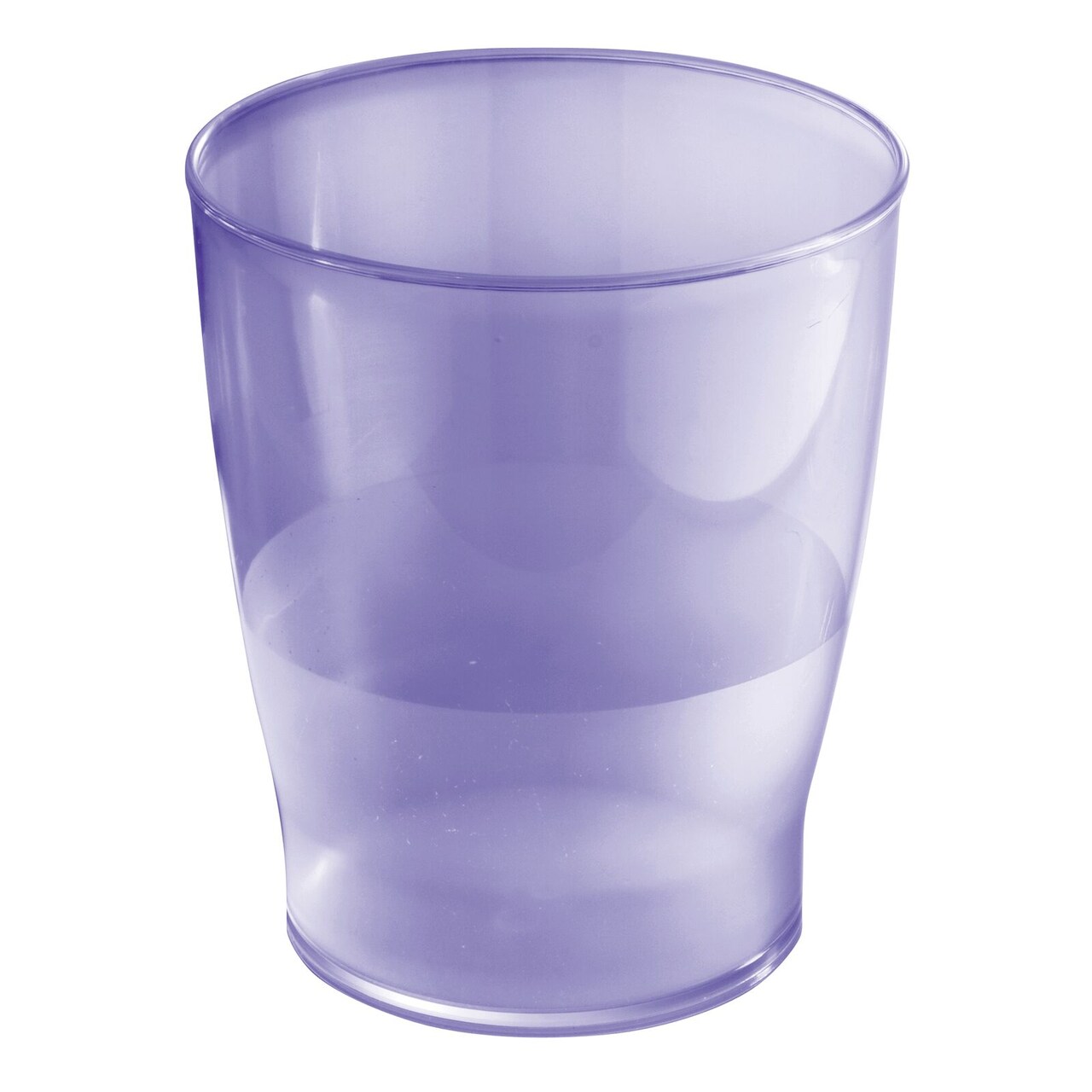 mDesign Slim Plastic Small Round Trash Can Wastebasket Garbage Bin